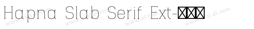 Hapna Slab Serif Ext字体转换